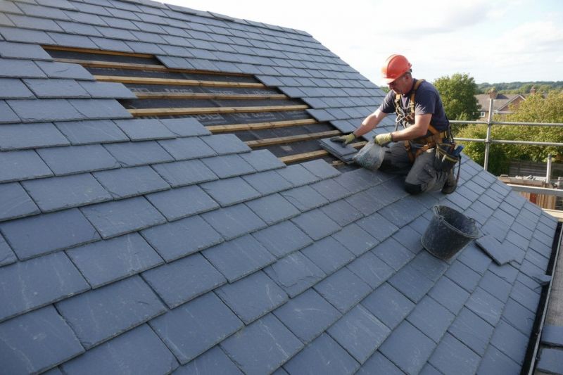 Local Slate Tile Replacement pros at work